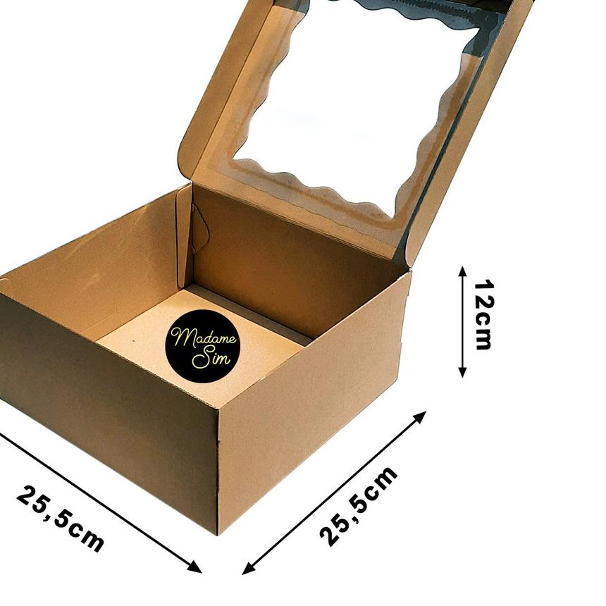 

◙ KOTAK KUE - CAKE BOX - DUS BOLU 25 x 25 x 12 CM - MS-02 (ISI 10 PCS) ☂