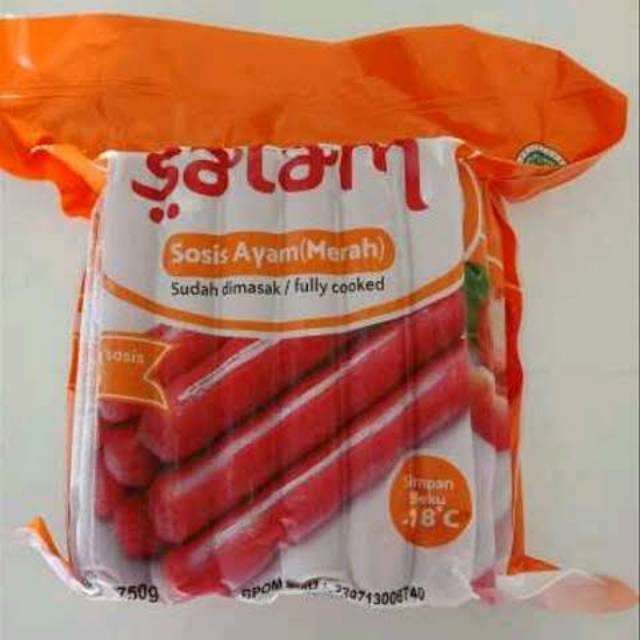 

Salam sosis ayam merah 750gr isi 32pcs