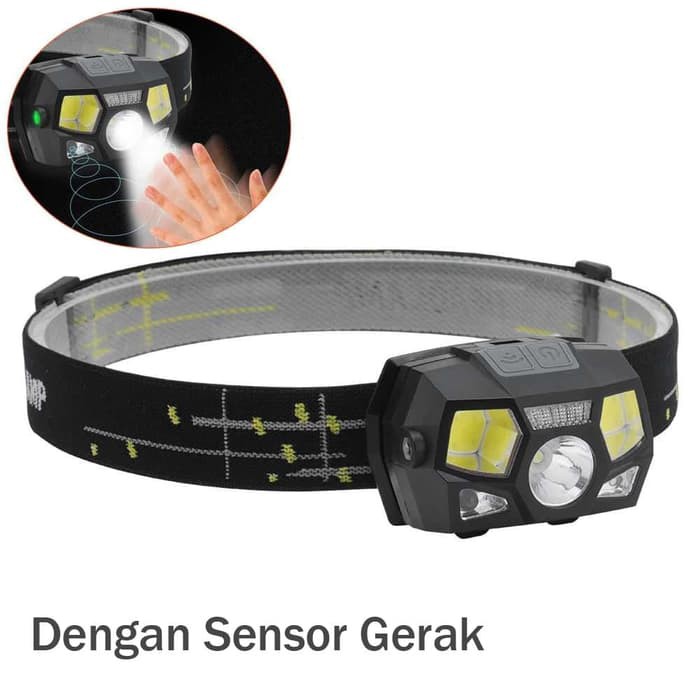 stronglight Headlamp senter kepala-LED 10000 LUMENS dengan sensor gerak