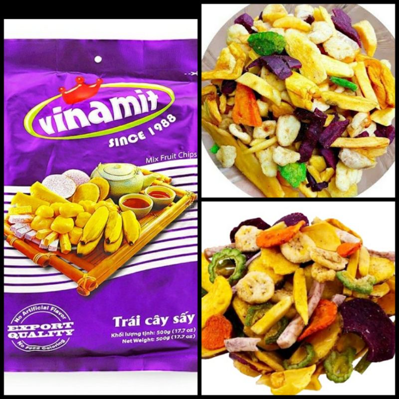 ✔MURAH Vinamit Mix Fruit Chips 100gr/ Keripik Aneka Buah Sayur Vietnam