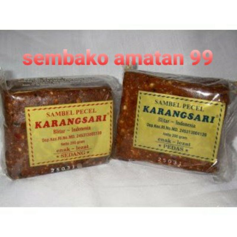 Bumbu Pecel Karangsari 200 Gram Rasa Sedang
