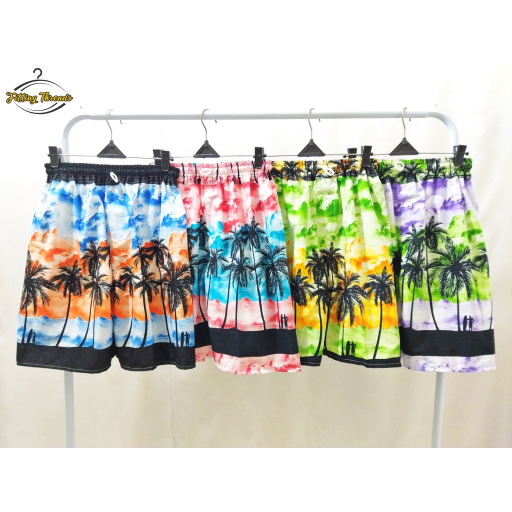 Celana Pantai Hawai Remaja Dewasa Tie Dye / Celana Kolor Motif / Celana Pendek Boxer Harian Unisex / Celana Bali