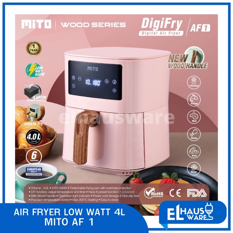 MITO Digital Air Fryer 4 Liter Low Watt MITO AF1