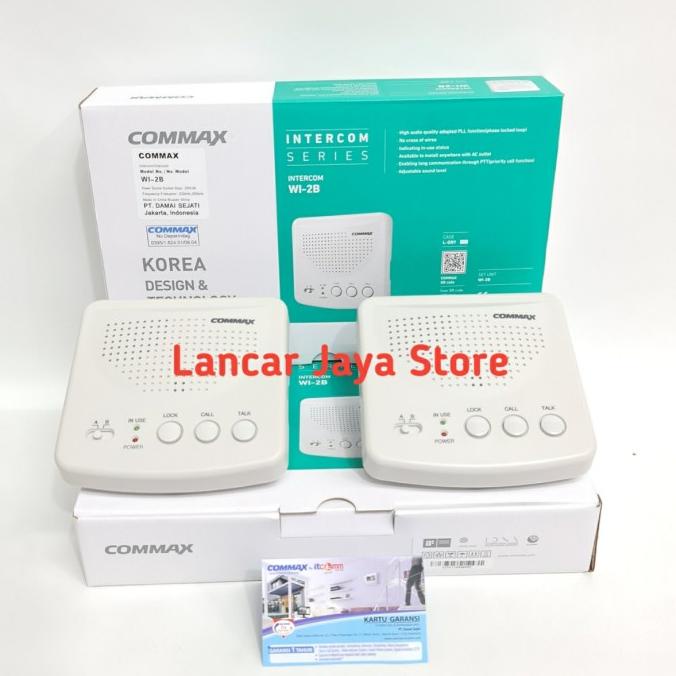 Intercom Wireless Commax WI-2B (White) | Telepon Wireless