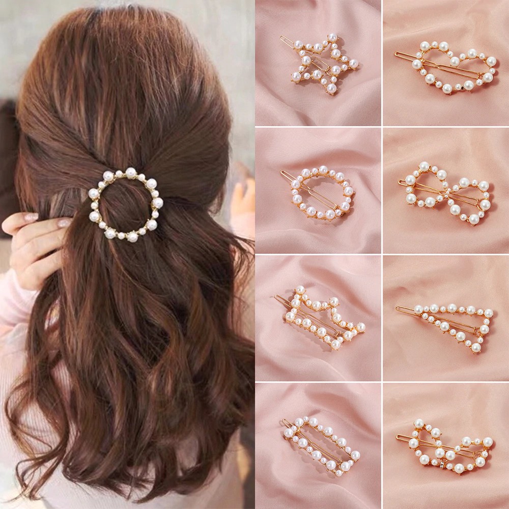 OVERFLOWS.ID AKSESORIS WANITA MURAH JEPIT RAMBUT HAIRPIN MUTIARA JEPIT IMPORT BAHAN ALLOY