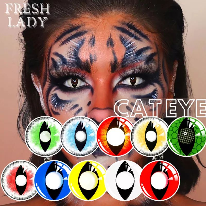 ❤️ RCS ❤️ Softlens cosplay halloween Mata kucing Softlens cat eye series