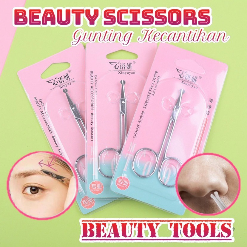 Gunting Alis  Gunting Bulu Kumis Stainless Beauty Scissors