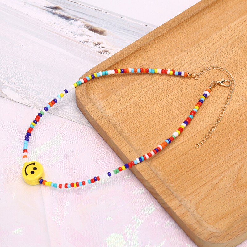 Hbid Kalung Choker Gaya Bohemia Dengan Manik-Manik Warna-Warni Untuk Wanita