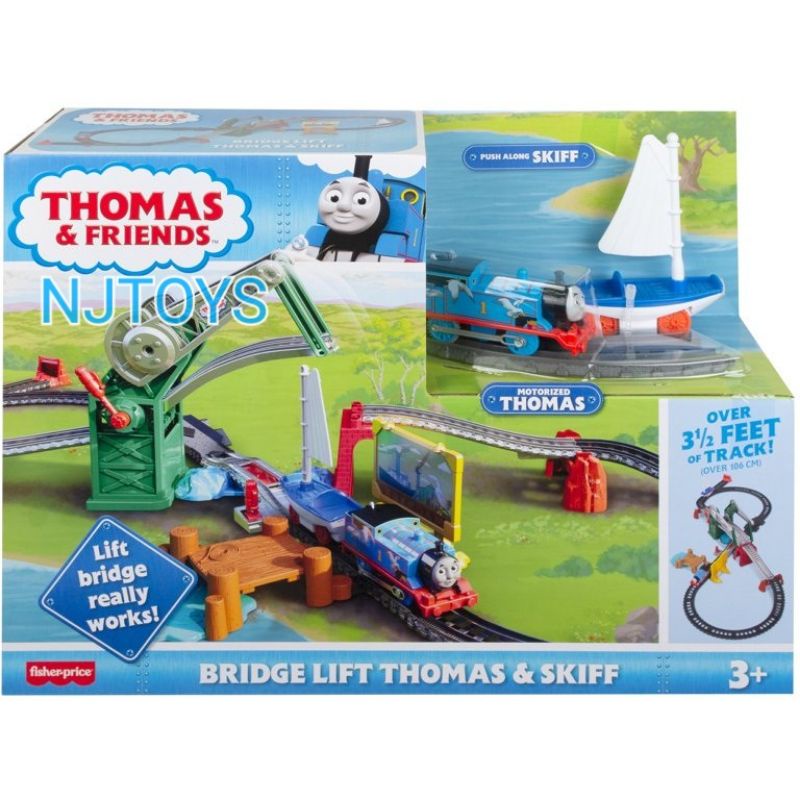 Thomas and Friends TrackMaster Bridge Lift Thomas and Skiff mainan kereta Thomas