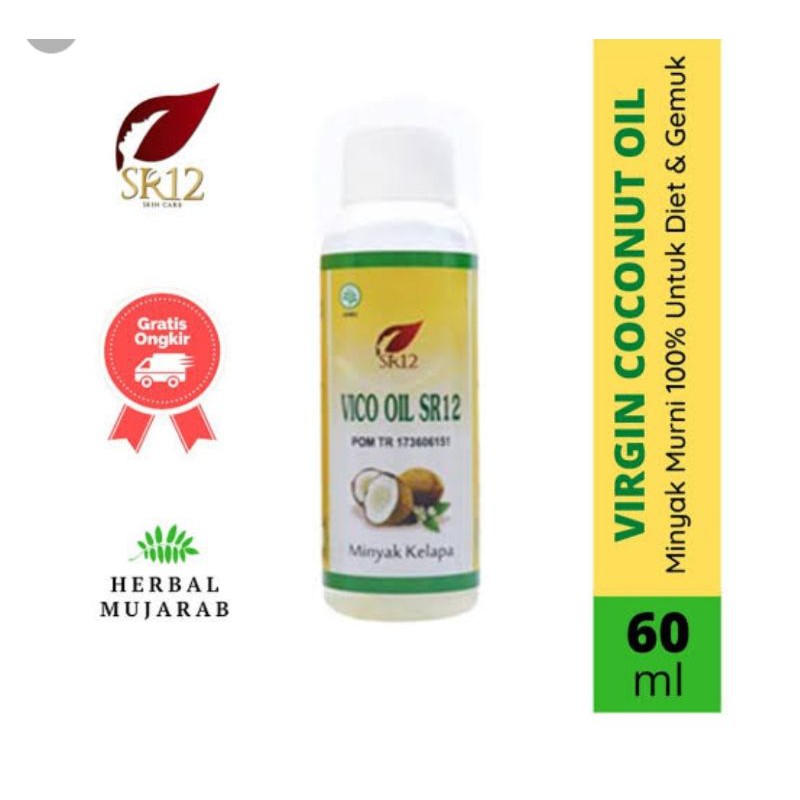 

BEST SELLER//VCO SR12//VIRGIN COCONUT OIL60ML//MINYAK KELAPA MURNI 60ML