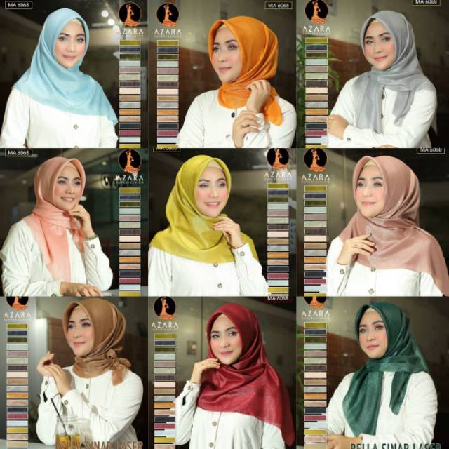 SEGIEMPAT BELLA SINAR  AZARA KERUDUNG HIJAB JILBAB  GROSIR 