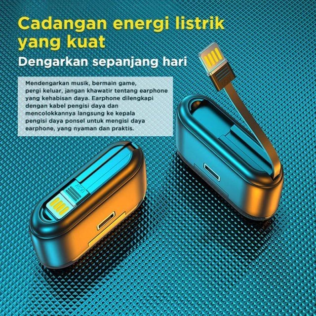 Trend-Headset Bluetooth - Earphone Bluetooth G40 TWS V5.1 9D Sound