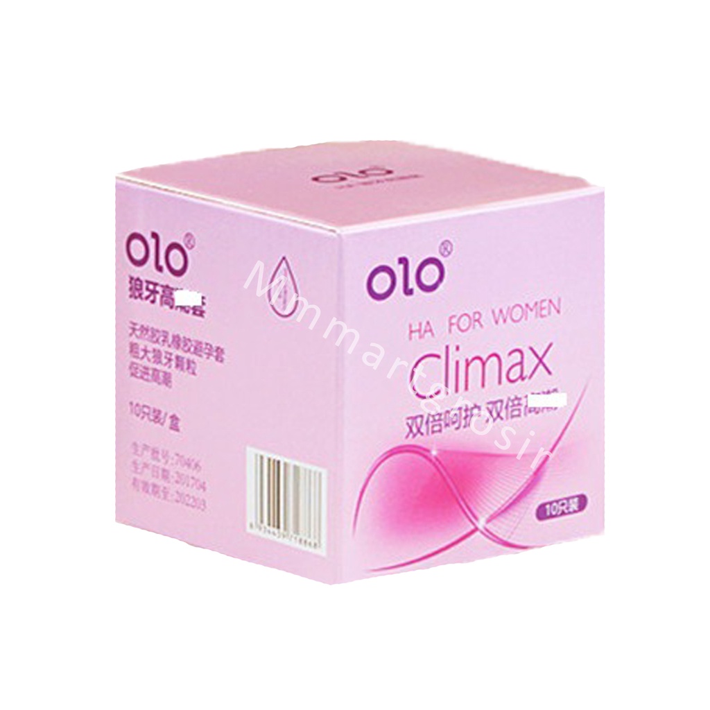 Kondom Olo / Ha For Women Climax / Kondom Tipis 0.01 / 1box 10pcs