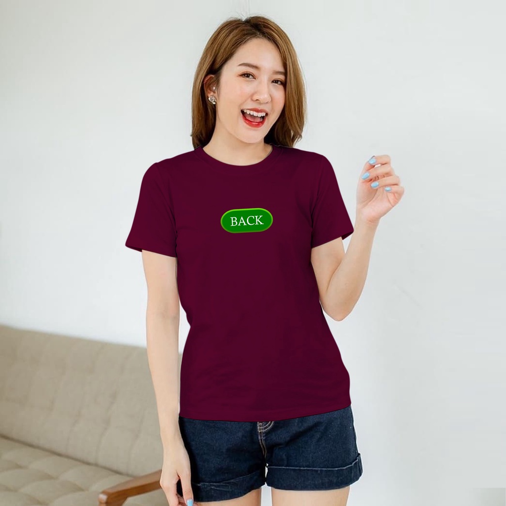 ISANNY SIZE.S M L XL XXL 2208-00007 KAOS OBLONG / KAOS CEWEK / ATASAN WANITA / BACK / READY STOCK