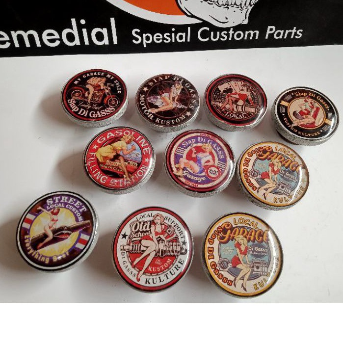 Tutup Tangki Drat Custom, Tutup Tangki Drat Retro, Tutup Tangki Motor Chopper, Tutup tangki Classic,