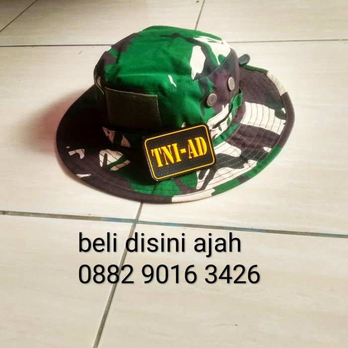 Bucket Hat Topi Rimba Tactical Velcro Loreng Tni