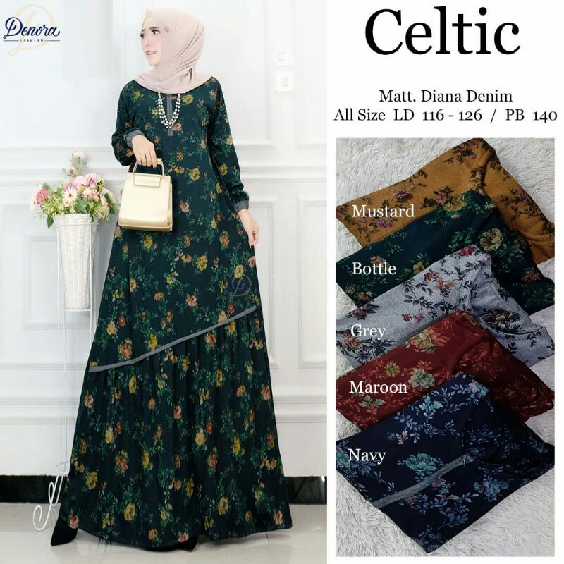 gamis diana denim celtic