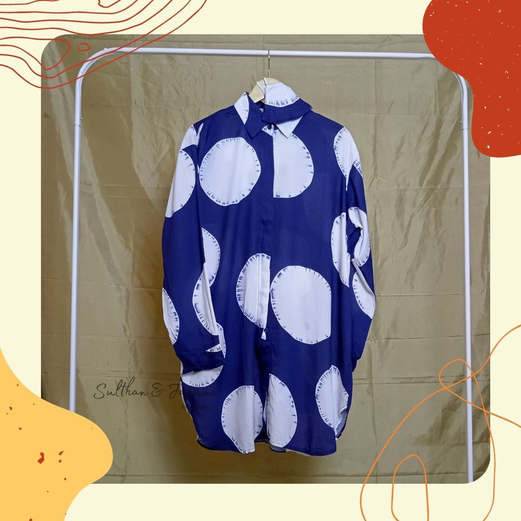 LILI TUNIK MOTIF TIE DYE / ATASAN TUNIK MUSLIMAH BAHAN KATUN RAYON