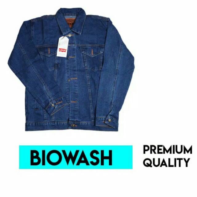 (BISA COD) jaket jeans hijau tua,green army saku dalam pria