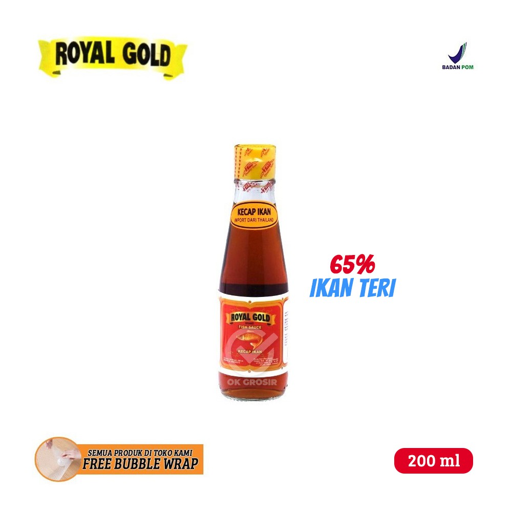 

Kecap Ikan Thailand 65% / Fish Sauce / Fish Gravy Royal Gold (200 ml)