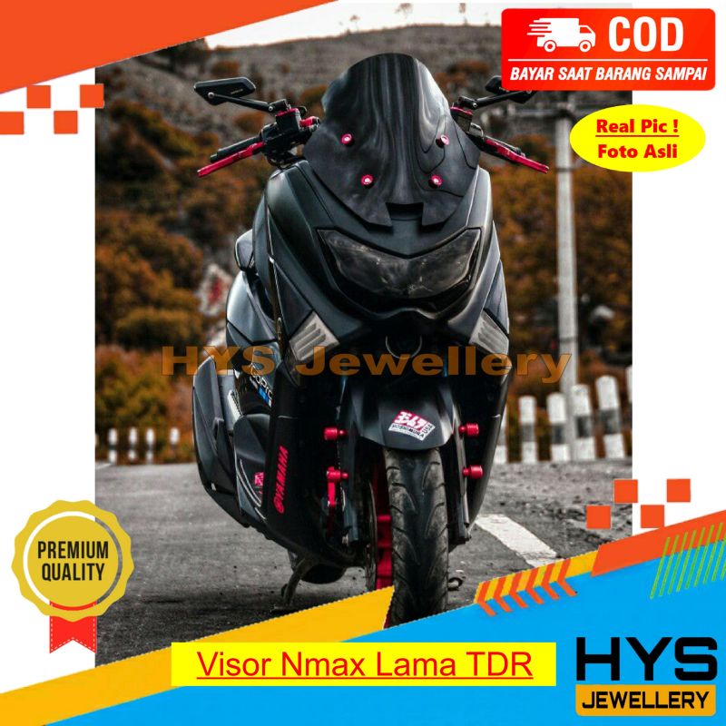 [COD] Visor Nmax Lama Model TDR Tinggi 39 cm Tebal 3 mm - Variasi Aksesoris Windshield Winsil N Max 