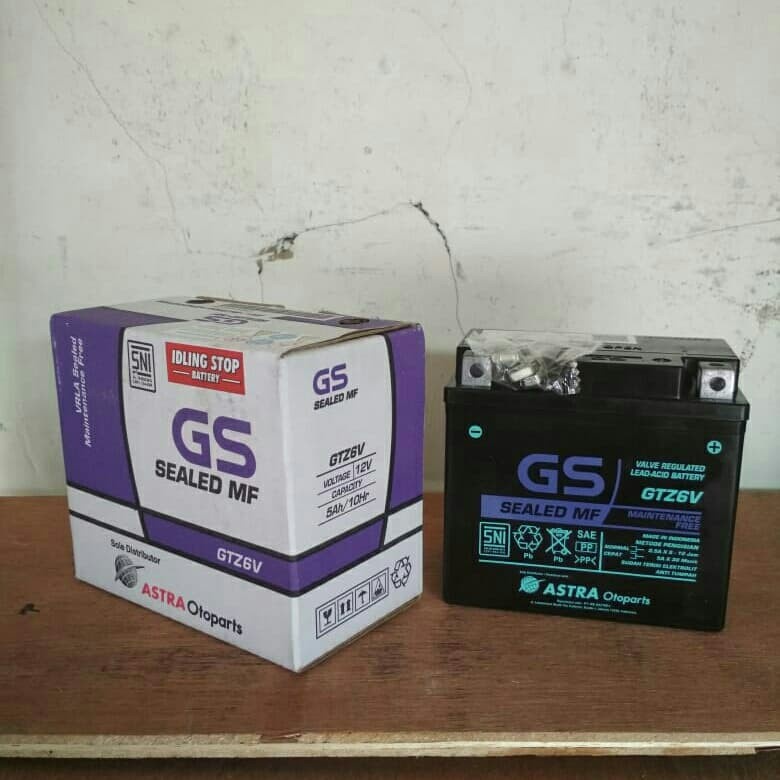 Aki Motor GS ASTRA MF GTZ6V Aki Motor Vario 125 Vario 150 Scoopy ESP