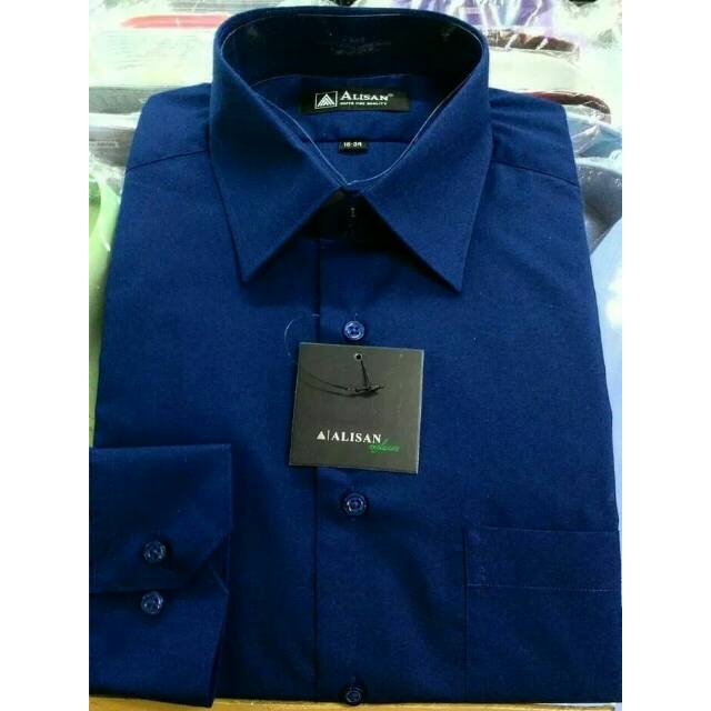 Kemeja ALISAN biru dongker B7 panjang REGULAR fit