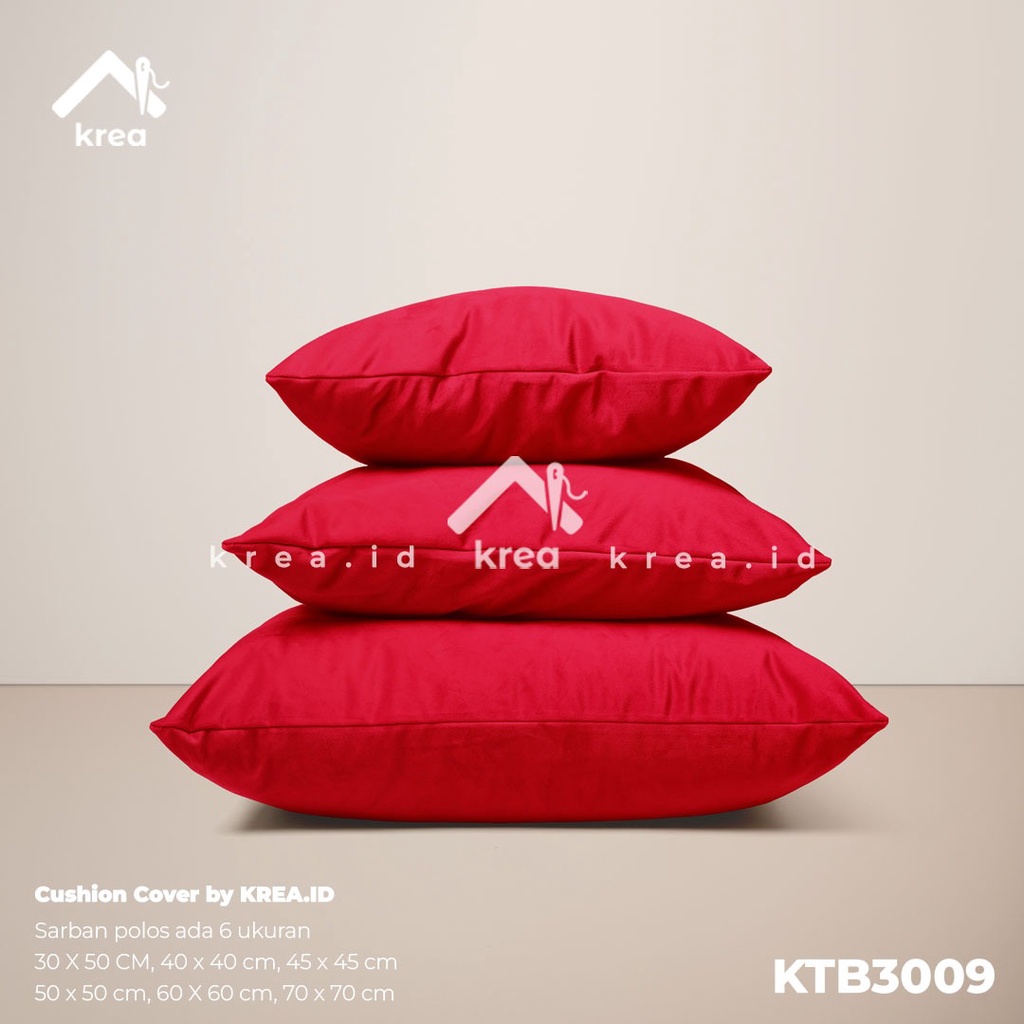 Sarung Bantal Sofa Polos Mix Merah Edition Ukuran 30x50, 40x40, 45x45, 50x50, 60x60, 70x70