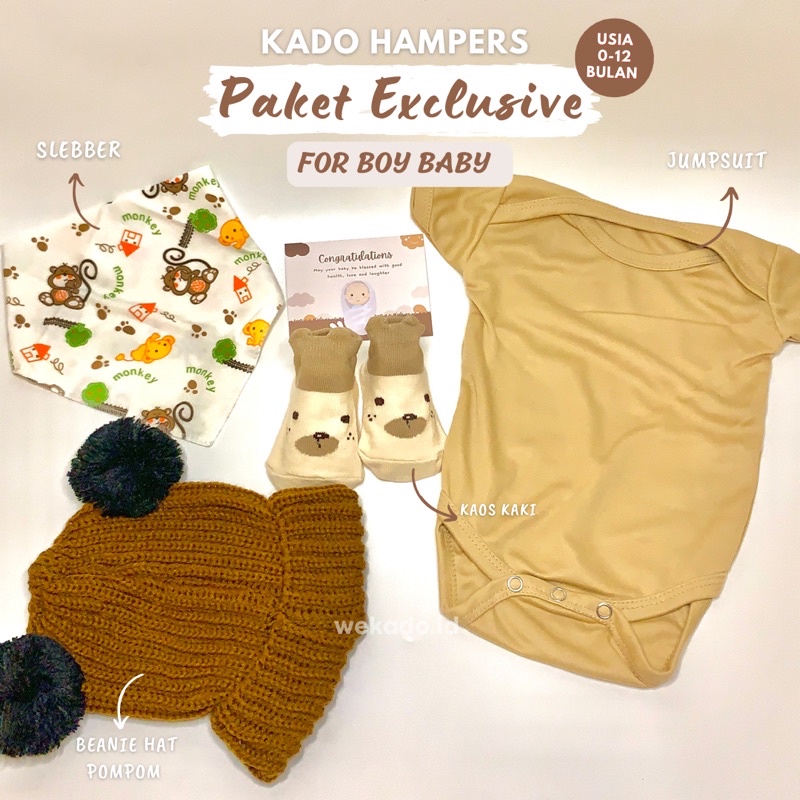 𝐖𝐄𝐊𝐀𝐃𝐎 - Hampers Kado Lahiran Bayi Cowok Cewek New Born | Baby Boy/Girl Set Gift Premium Murah