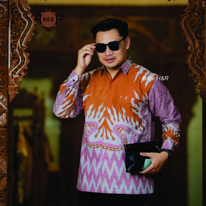 Baju Batik Pria Lengan Panjang Kemeja Batik Pria Batik Premium Kemeja Cowok Batik modern Baju Pria