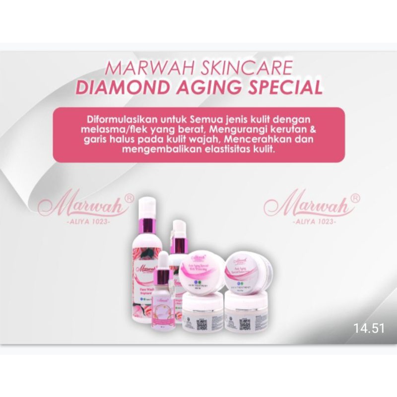 Marwah Anti Aging Special, skincare anti penuaan, menghilangkan flek hitam, mengglowingkan kulit.