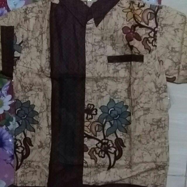 Gamis Batik Sogan Kembang Warna Jumbo Mataram Primisima (ada Hem-nya)