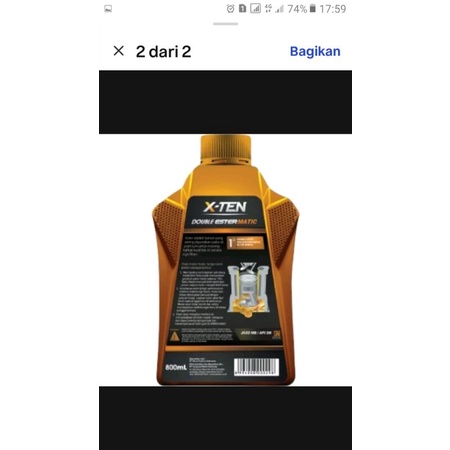oli XTEN X-TEN matic double Ester 800ml Beat Vario Finno