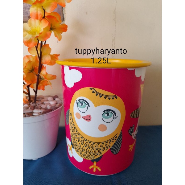 tupperware toples susu birdie owl canister 1.25 liter 1pcs