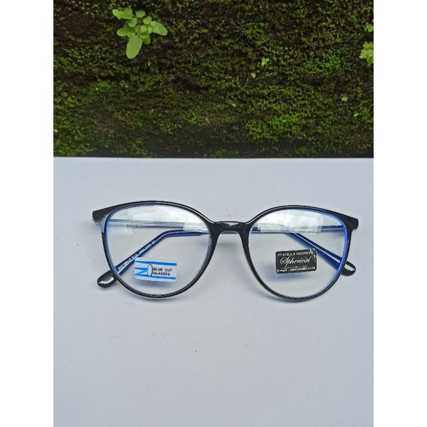 Kacamata Cat Eye Minus Lensa Blueray/Bluecut antiradiasi tidak tembus cahaya biru Frame besar gagang