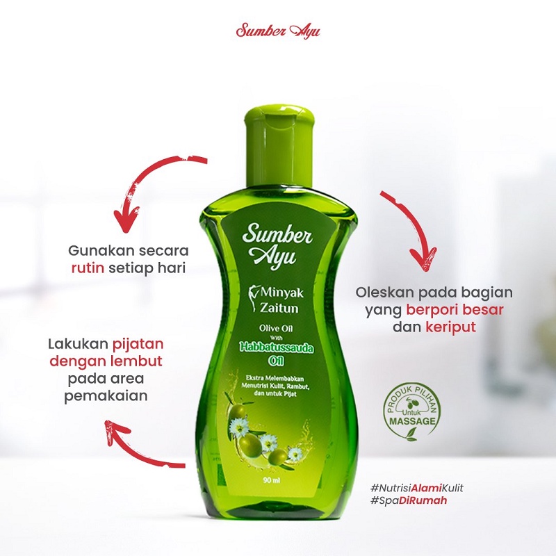 Sumber Ayu Minyak Zaitun Olive Oil with Habbatussauda Oil 90 ml