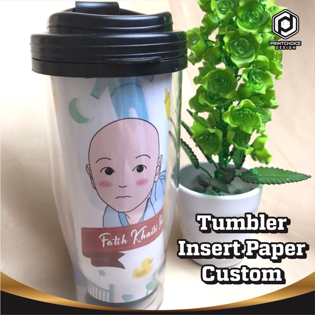 Tumbler Insert Paper Custom