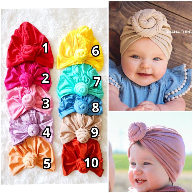 Turban Bagendul | Turban Anak | Turban Bayi Turban Anak Putar Swirl / Turban Bayi Putar Swirl | Alus Collection | BISA C.O.D