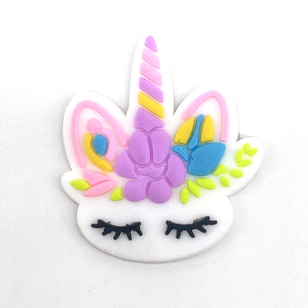 Kartun unicorn Jibbitz 1pcs shoe charms Crocs Pin imut anak decorate sandal Gesper DIY Dapat Dilepas accessories Hadiah