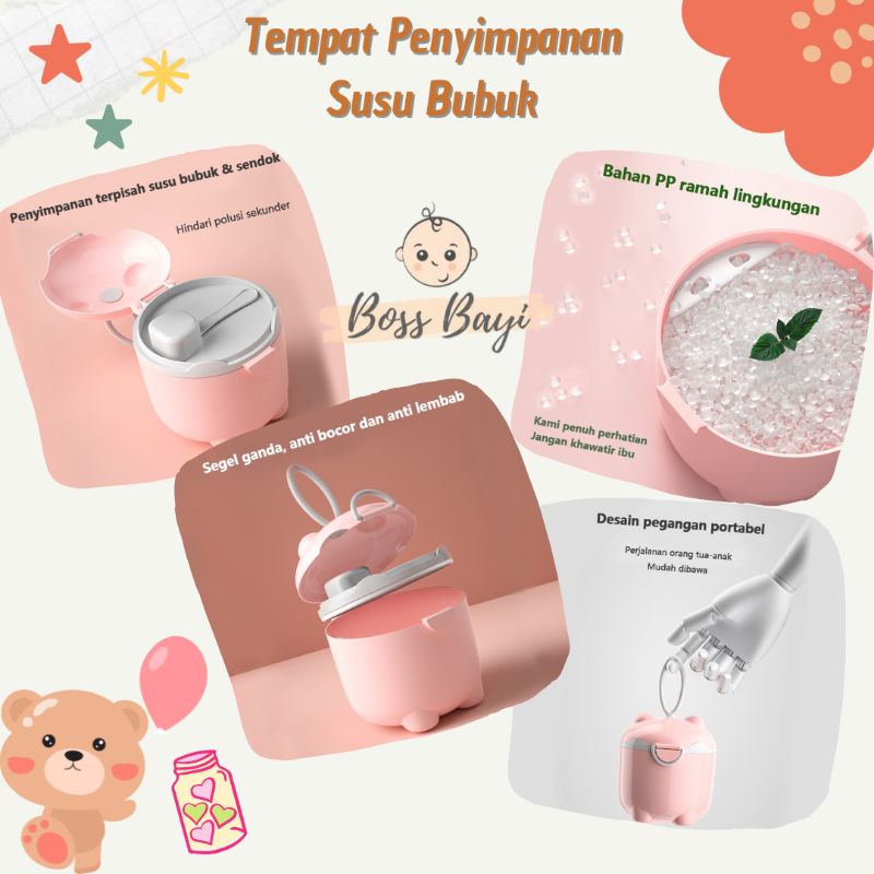 BOSS BAYI - Tempat Penyimpanan Susu Formula Bayi / Kotak Penyimpan Snack Anak