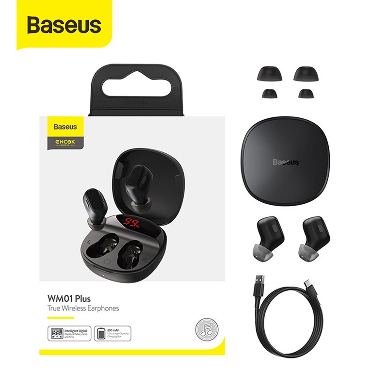 Baseus Encok WM01 Plus True Wireless Bluetooth Earphone Mini Earbuds TWS