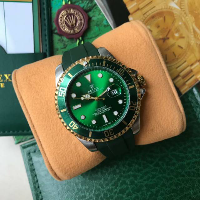 Jam Tangan Pria Rolex Body Silver Ring Gold