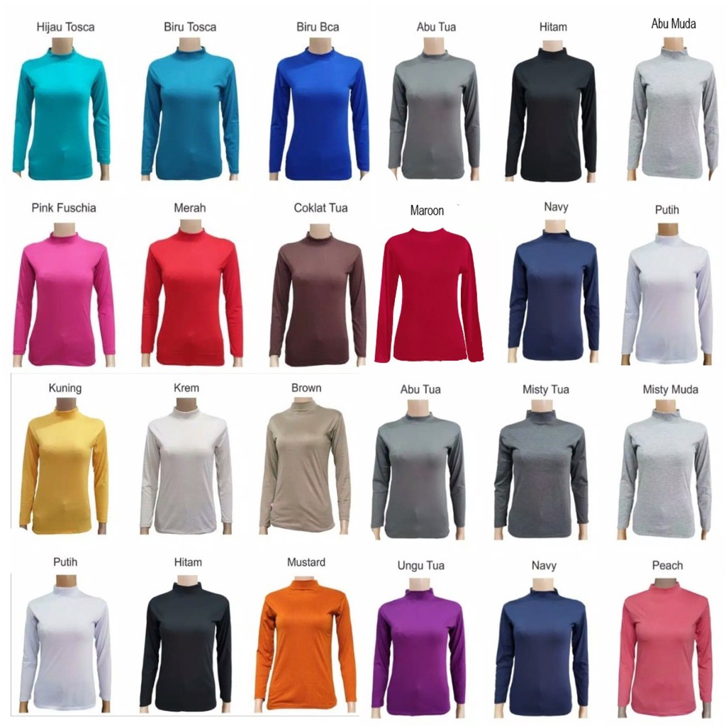 PROMO!!! Manset Baju Dalaman Spandek | All Size ILLORI (Feyza) Manset Lengan Panjang Kerah Leherl Turtleneck