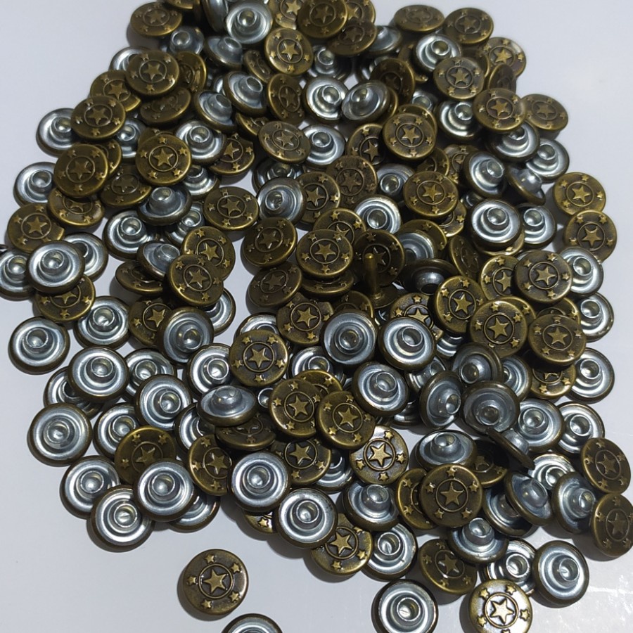 kancing jeans rivet  isi set 12 pasang