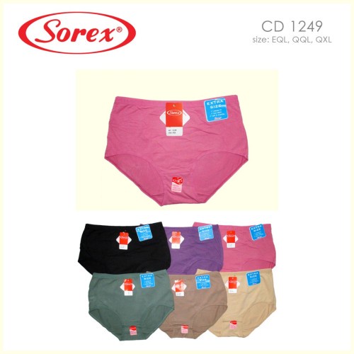 12 Pcs CD Sorex 1249 Jumbo Super Light Big Size Wanita Dewasa | Celana Dalam Permpuan Underwear Pakaian Dalam | SGuna Grosir Lusinan