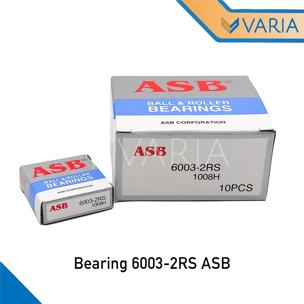 Bearing / Laher 6003 2RS Tutup Karet Double ASB