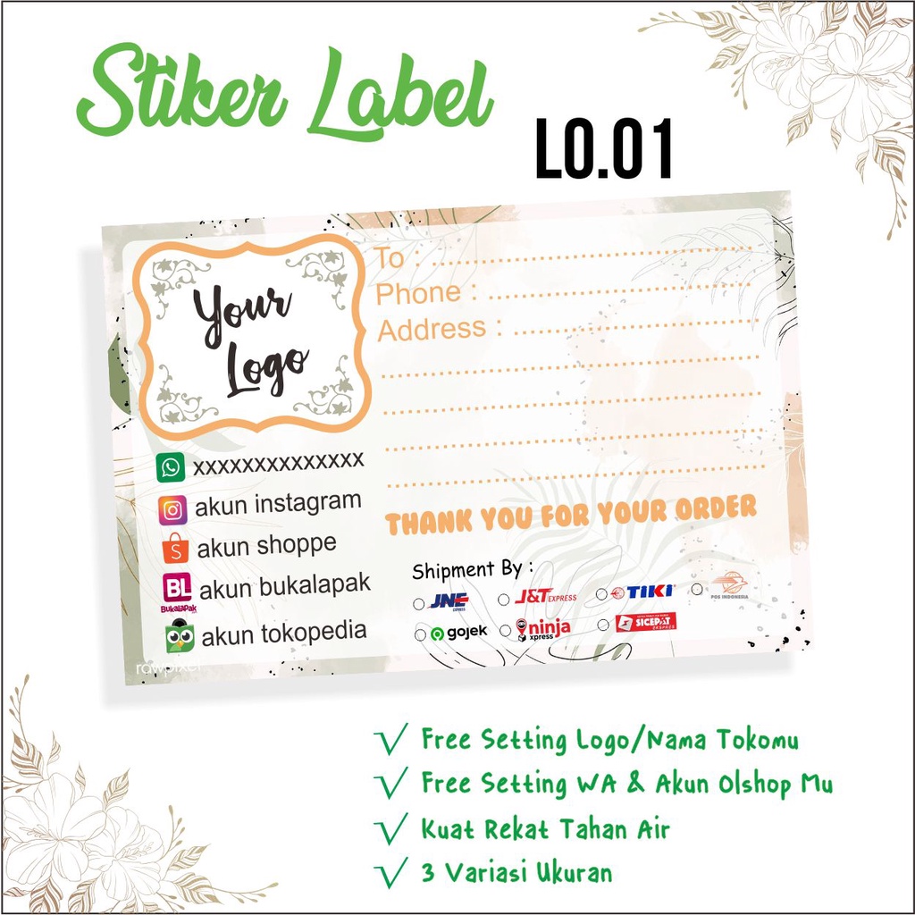 

Label Stiker Pengiriman