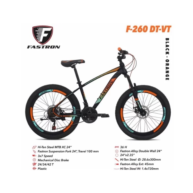 SEPEDA GUNUNG MTB 24 FASTRON F260 DT