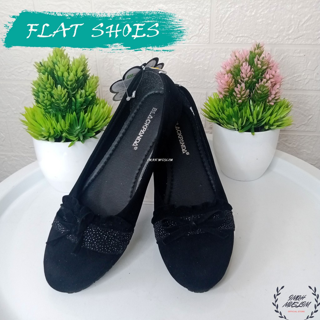 SEPATU WANITA FLATSHOES BLACKPANDA MODEL ZIKA ORI MURAH BISA COD