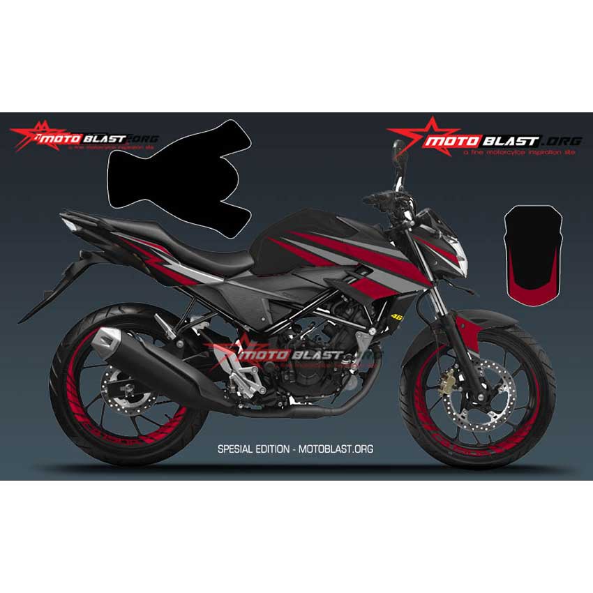 Decal Stiker New Cb150r Black Red Sporty V3 Shopee Indonesia